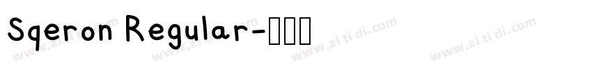 Sqeron Regular字体转换